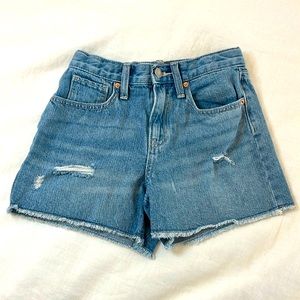 Old Navy Girls Distressed Denim High Rise Shorts Size 10